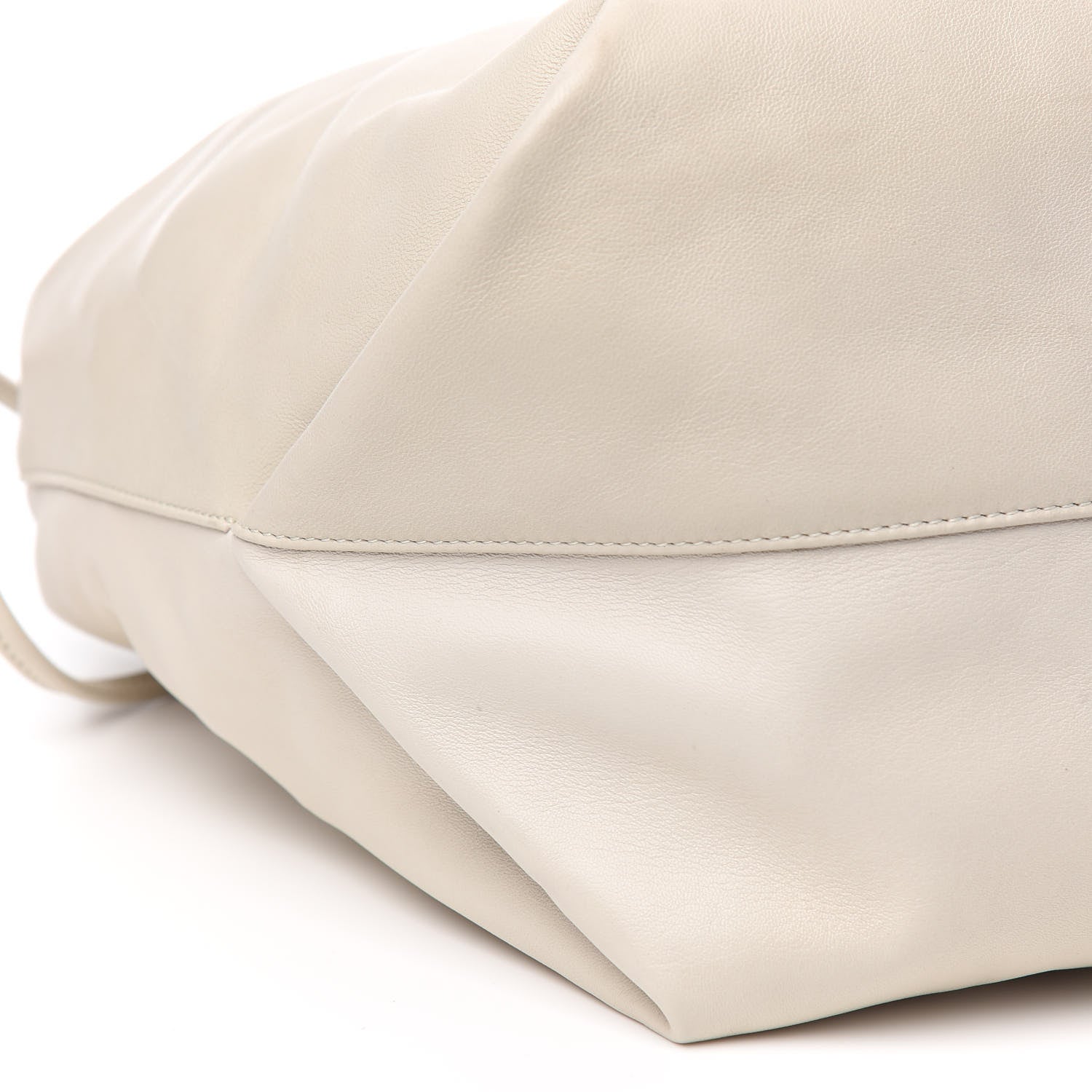 Saint Laurent Lambskin Teddy Drawstring Bag Crema Soft 8 of 10