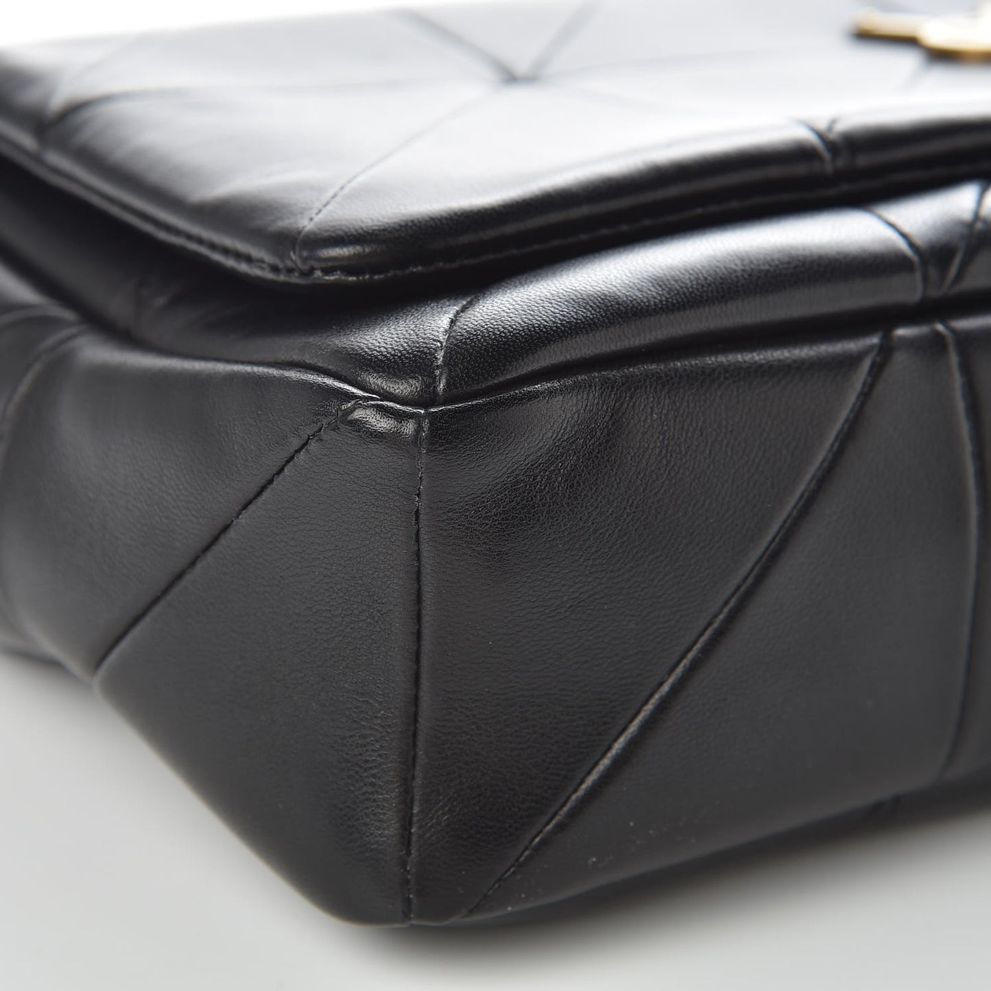 Lambskin Patchwork Monogram Medium Jamie Black