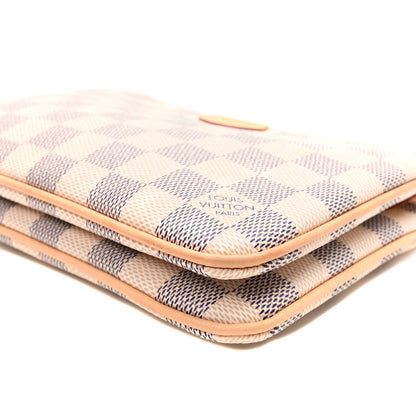 Louis Vuitton Damier Azur Double Zip Pochette 9 of 10