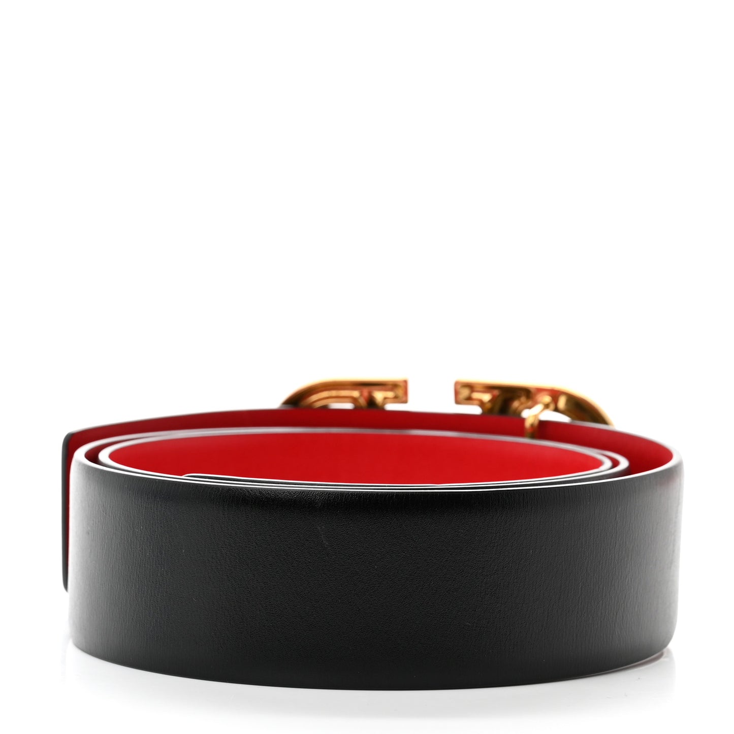 Glossy Calfskin VLogo Reversible 40mm Belt 85 34 Black Rouge Pur