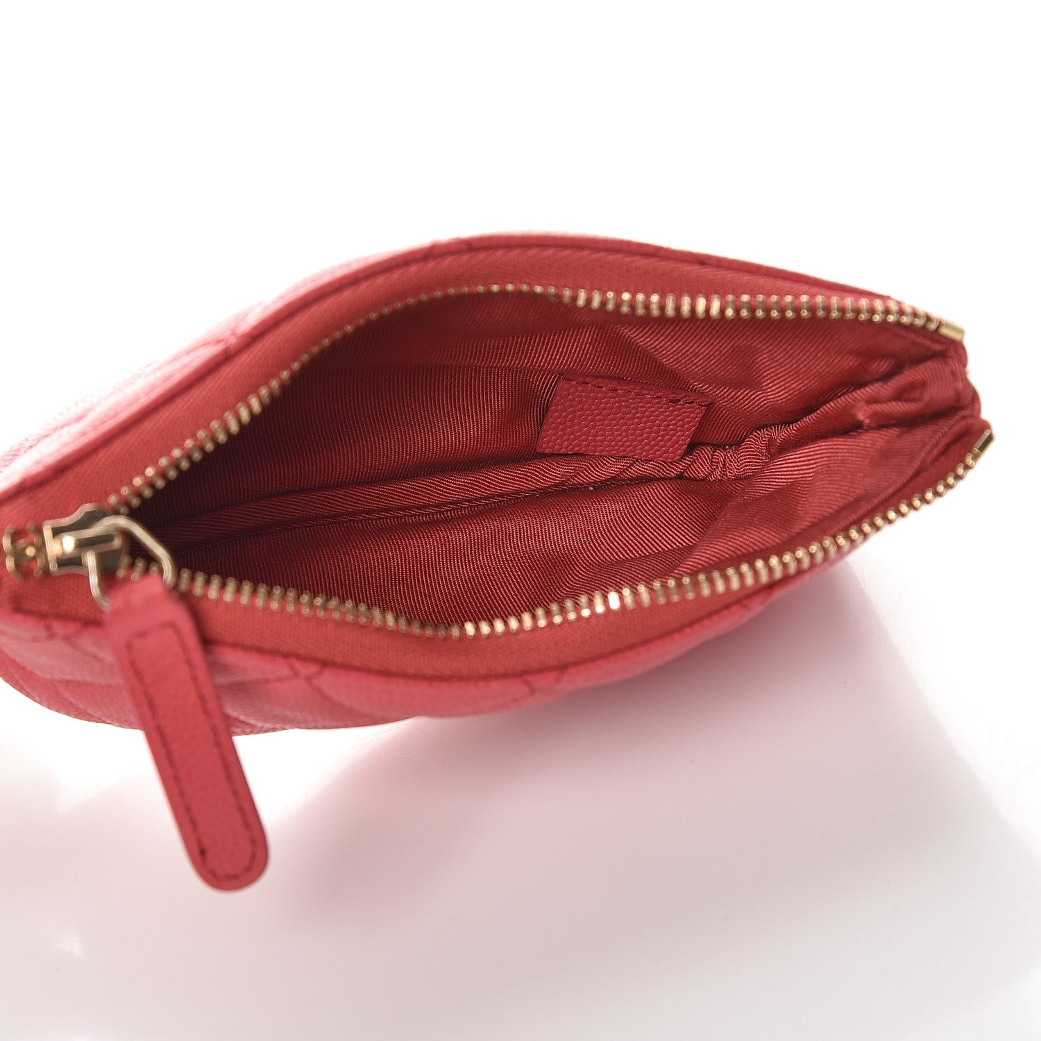 Chanel Caviar Quilted Small Cosmetic Case Dark Pink 5 of 8