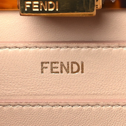 Fendi Vitello Seta Shiny Nappa Plexiglass Medium Peekaboo I SEE U Satchel Light Rose 6 of 10