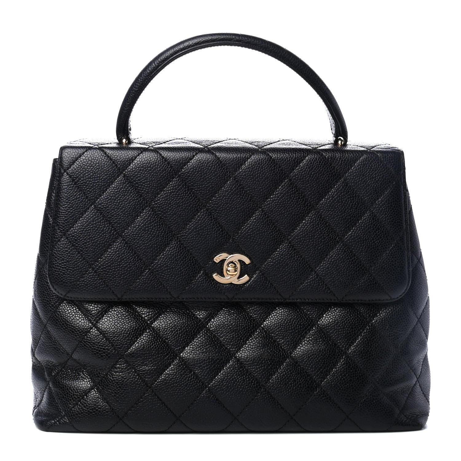 Chanel Caviar Quilted Jumbo Kelly Flap Black 1 of 4