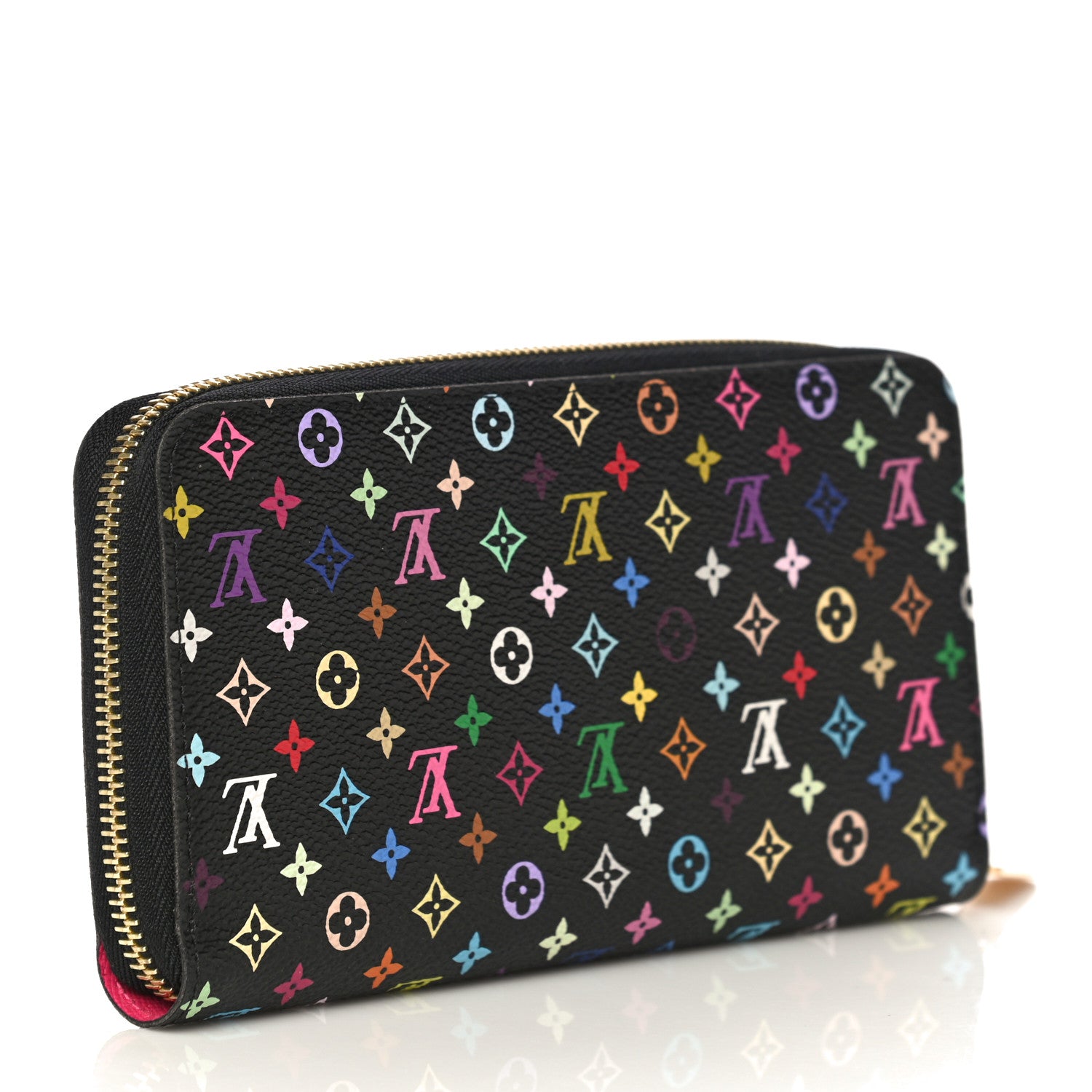 Louis Vuitton Monogram Multicolor Zippy Wallet Black Grenade 2 of 8