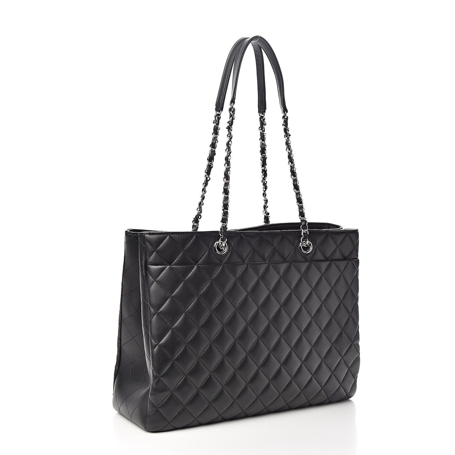 Chanel Calfskin Quilted Large Classic Shopping Tote Black 2 of 10