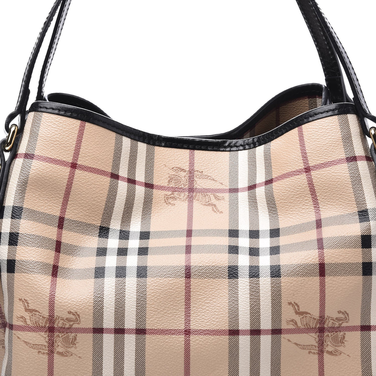 Burberry Haymarket Check Small Canterbury Tote Black 8 of 8