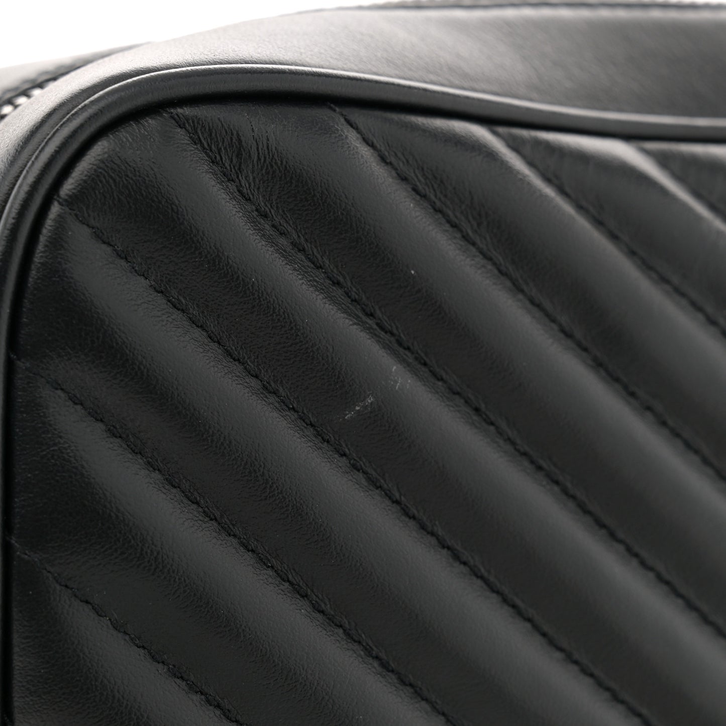 Calfskin Matelasse Monogram Lou Camera Bag Black