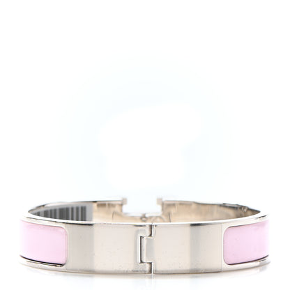 Hermes Enamel Narrow Clic Clac H Bracelet PM Rose Dragee 3 of 5