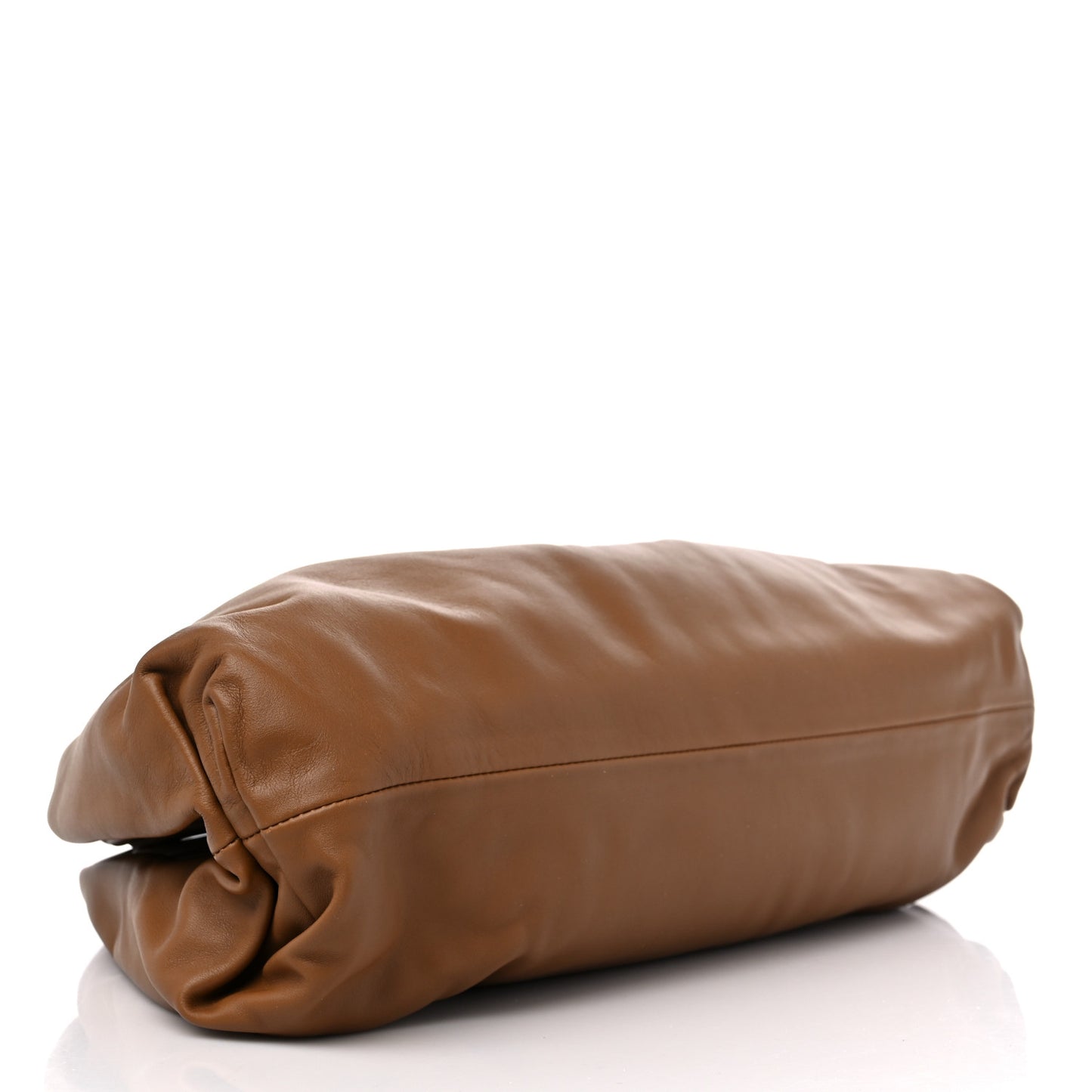Smooth Butter Calf The Pouch Oversized Clutch Cammello