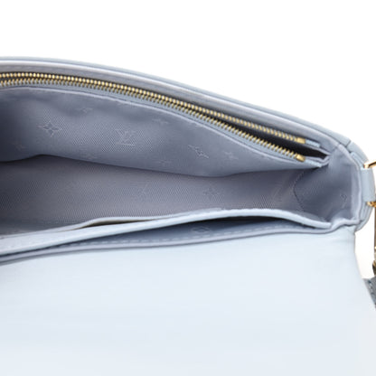 Louis Vuitton Calfskin Bubblegram Wallet On Strap Ice Blue 5 of 10