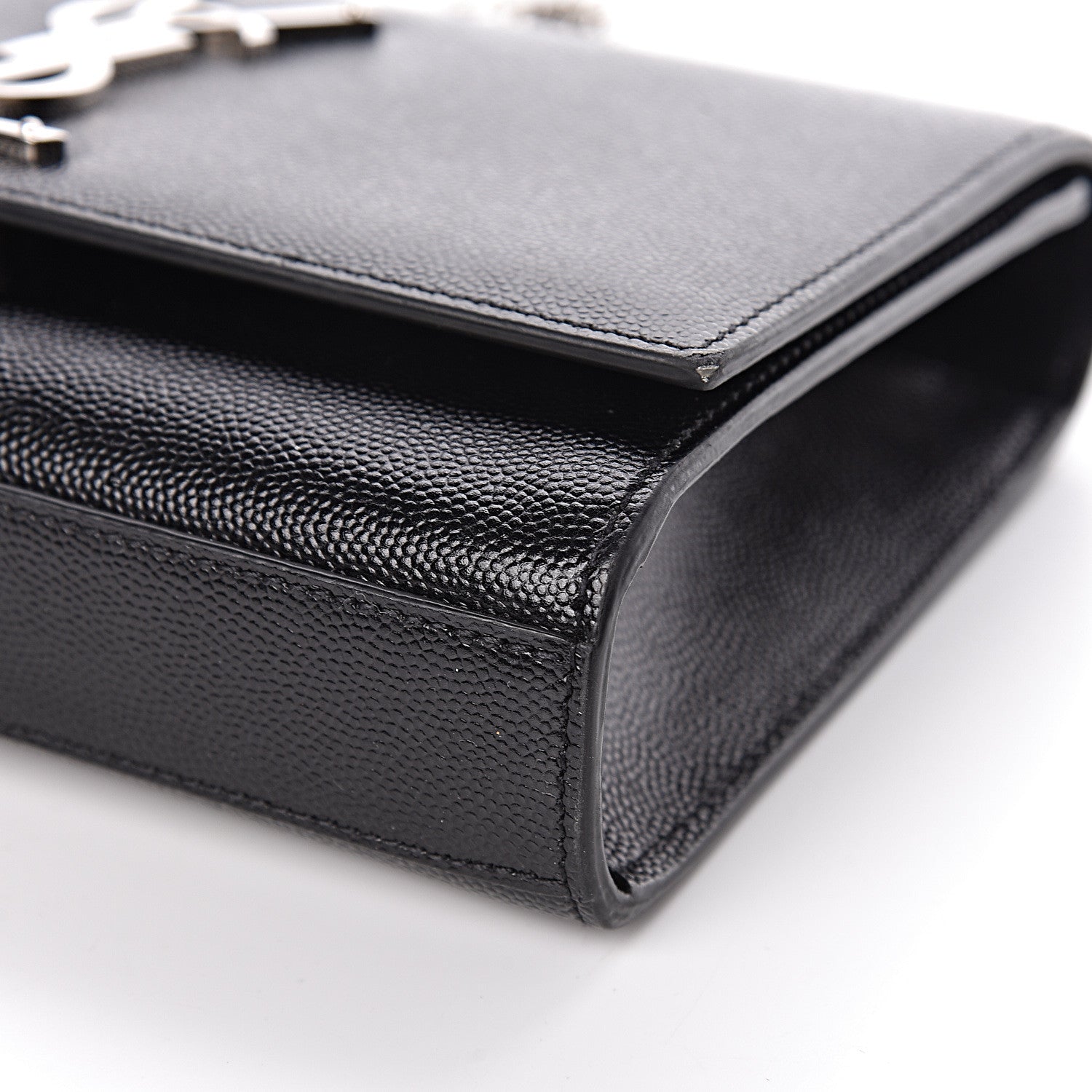 Saint Laurent Grain De Poudre Small Monogram Kate Satchel Black 10 of 10