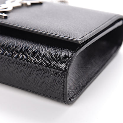 Saint Laurent Grain De Poudre Small Monogram Kate Satchel Black 10 of 10