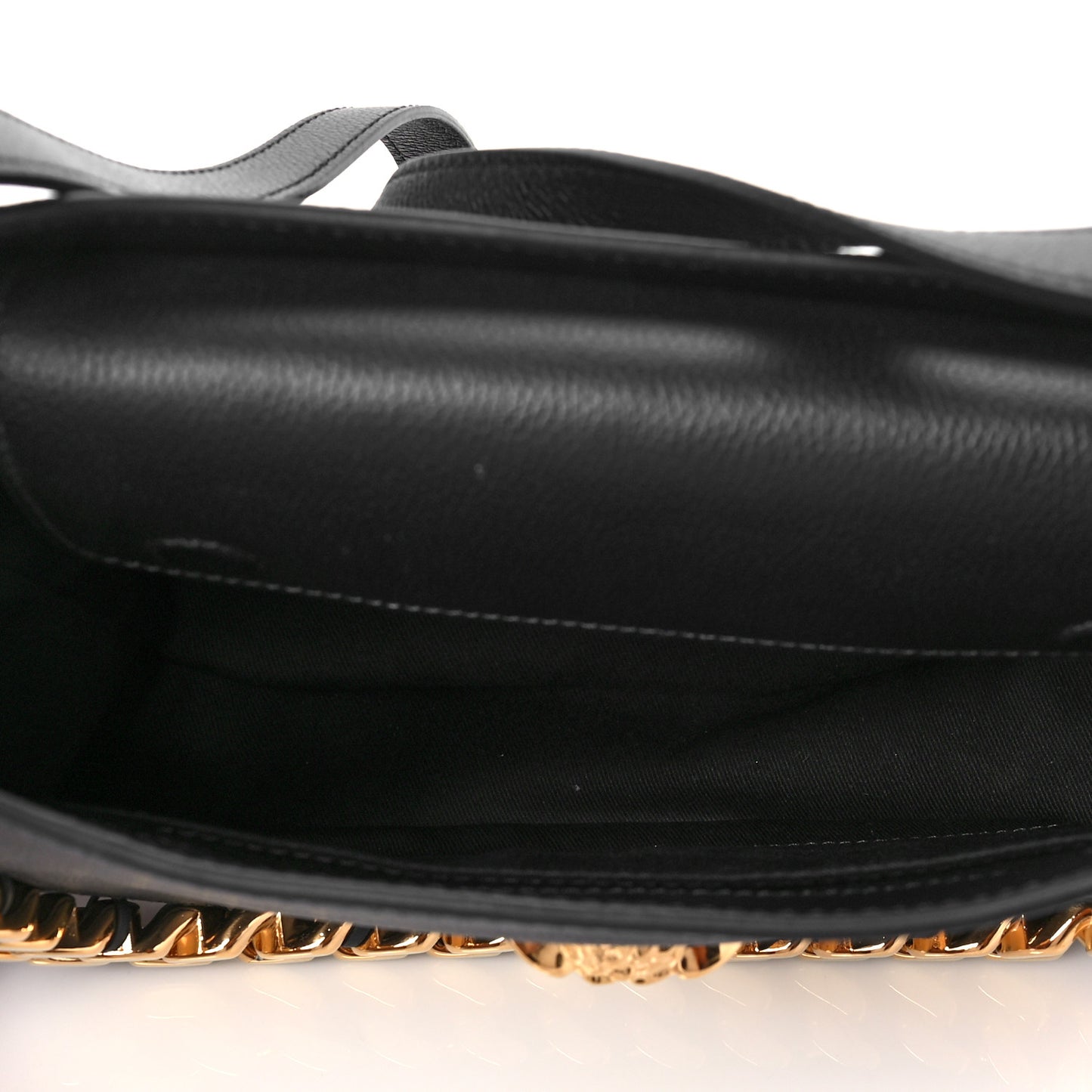 Calfskin La Medusa Chain Hobo Bag Black