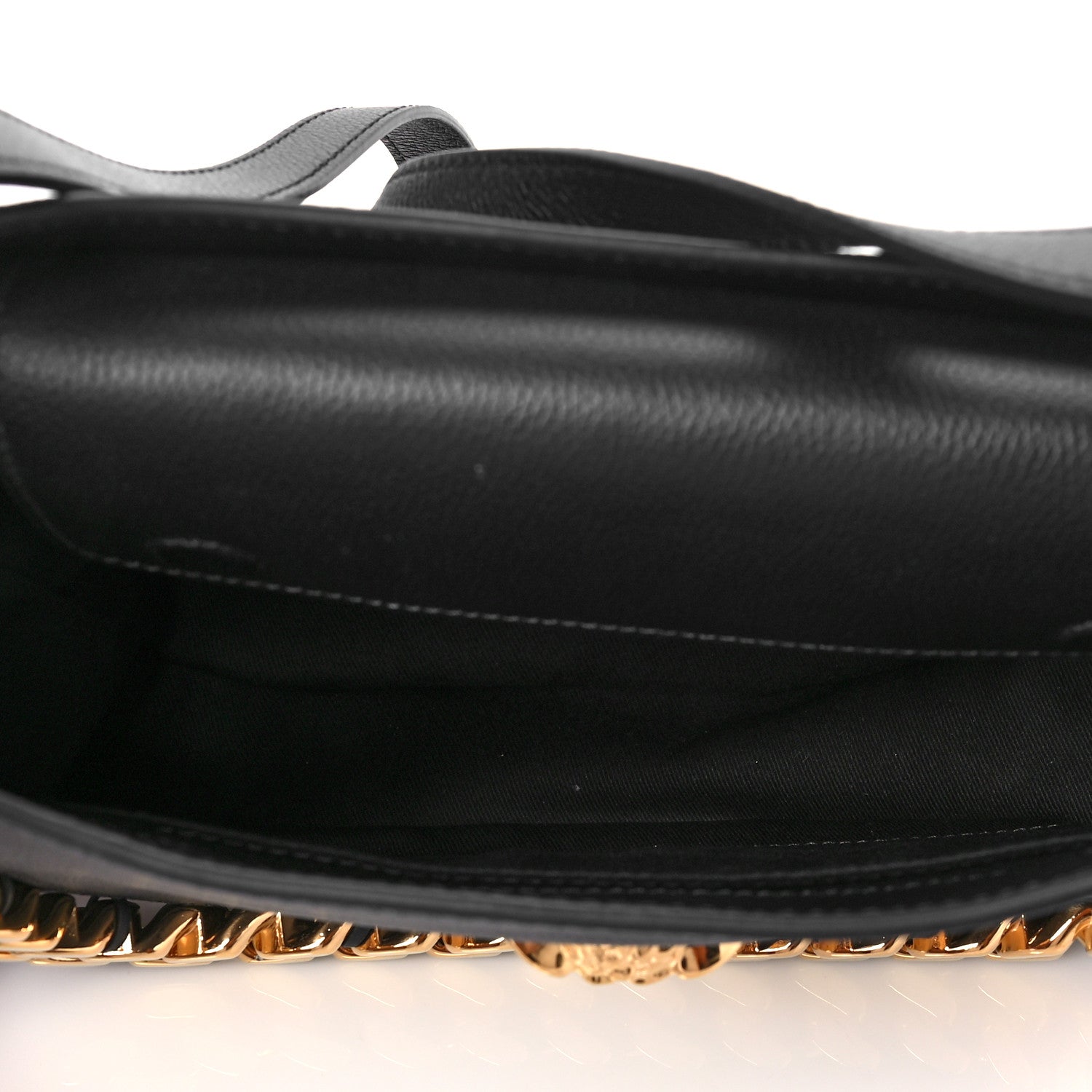 Versace Calfskin La Medusa Chain Hobo Bag Black 5 of 7