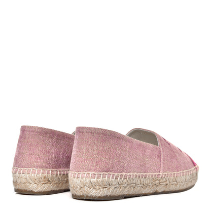 Chanel Toile Sequin CC Espadrilles 38 Pink Dark Pink 3 of 6
