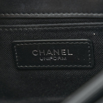 Chanel Calfskin Quilted CC Uniform Flap Belt Bag Black 6 of 12