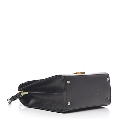 Saint Laurent Grain de Poudre Medium Classic Monogram Cassandra Top Handle Black Rouge Legion 4 of 10