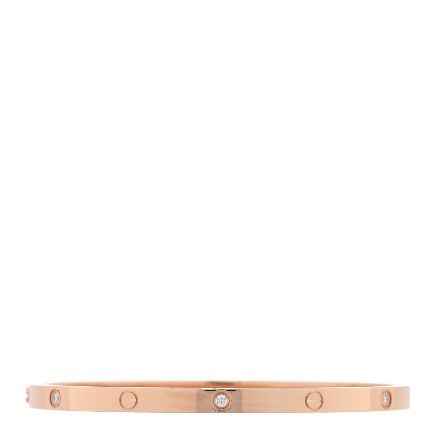 Cartier 18K Pink Gold 6 Diamond Small LOVE Bracelet 16 2 of 6