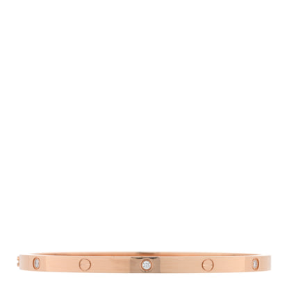 Cartier 18K Pink Gold 6 Diamond Small LOVE Bracelet 16 2 of 6