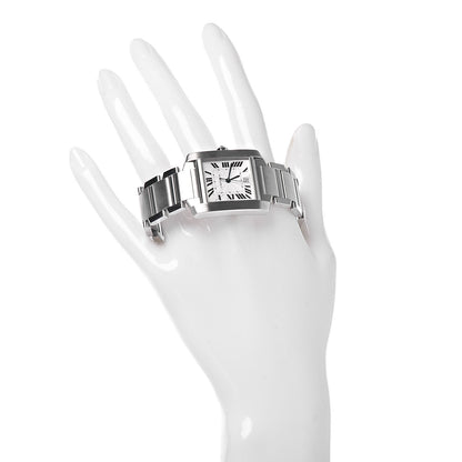 Cartier Stainless Steel 28mm Tank Francaise Automatic Watch 2 of 9