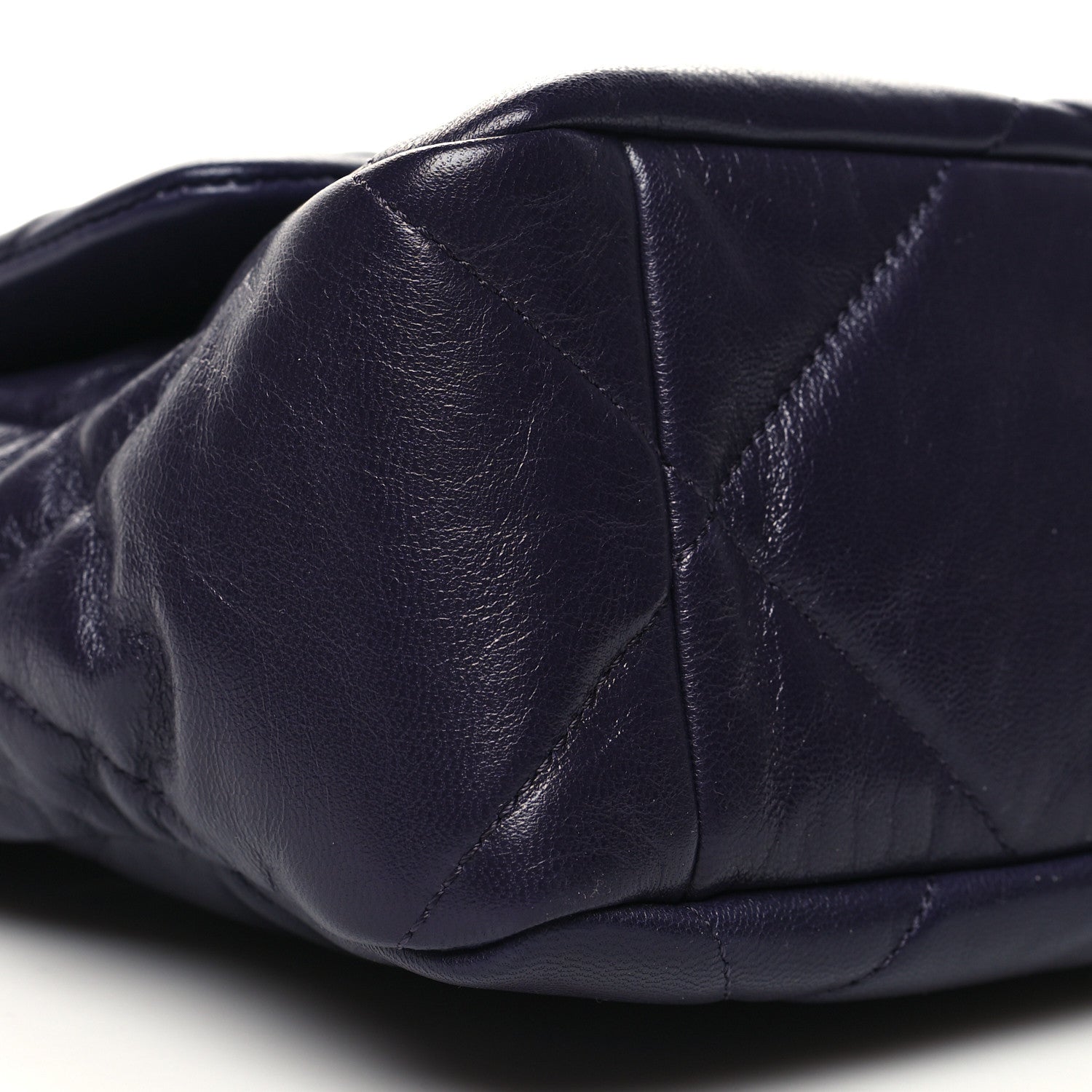 Chanel Goatskin Quilted Large Chanel 19 Flap Dark Purple 9 of 10