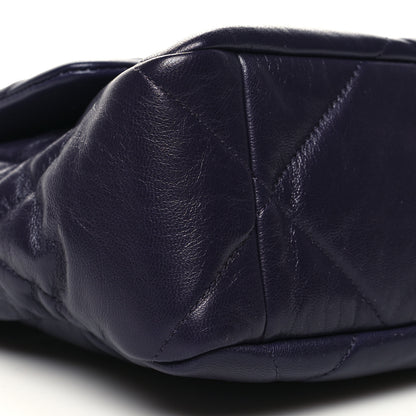 Chanel Goatskin Quilted Large Chanel 19 Flap Dark Purple 9 of 10