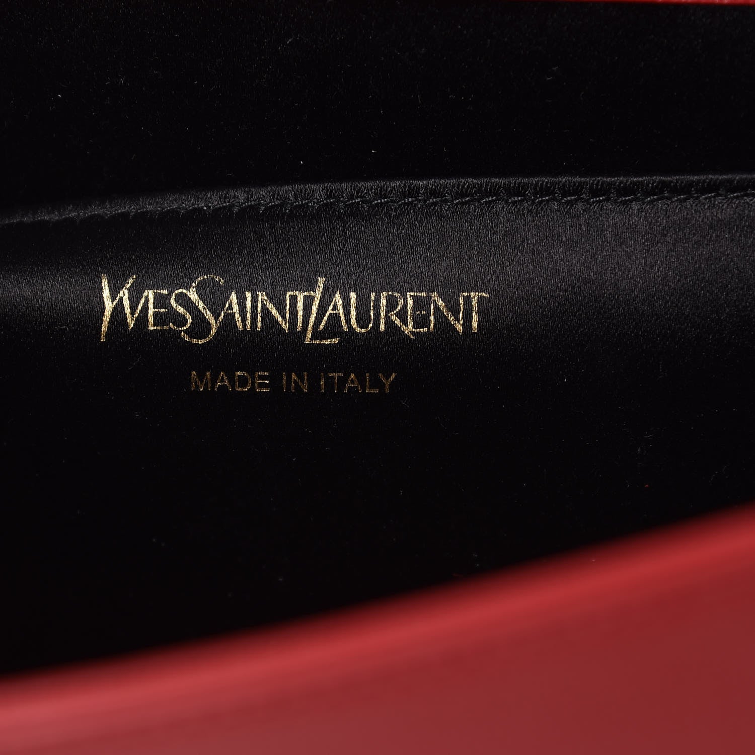 Saint Laurent Calfskin Monogram Large Belle De Jour Clutch Red 6 of 9