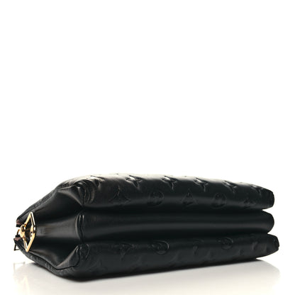 Louis Vuitton Lambskin Embossed Monogram Coussin PM Black 4 of 11