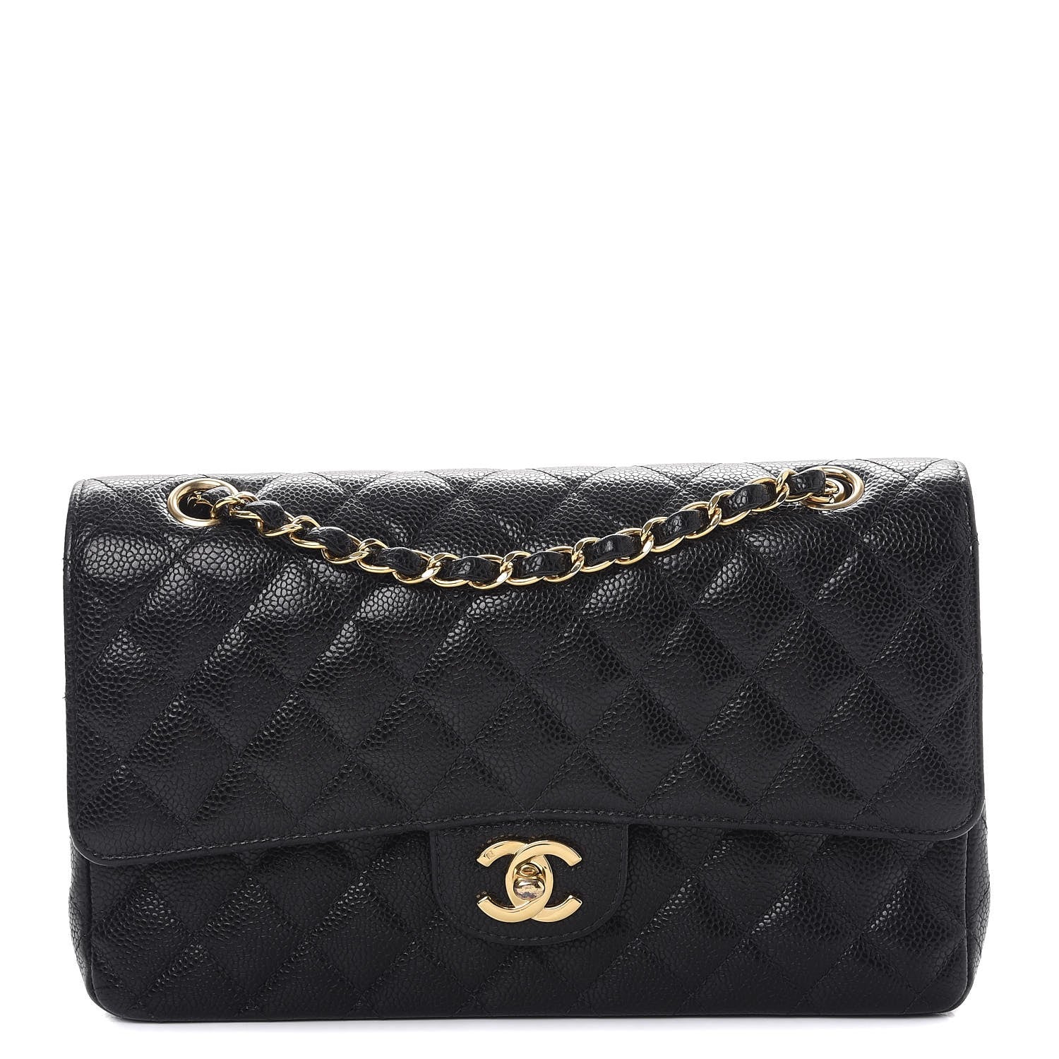 Chanel Caviar Quilted Medium Double Flap Black 1 of 9