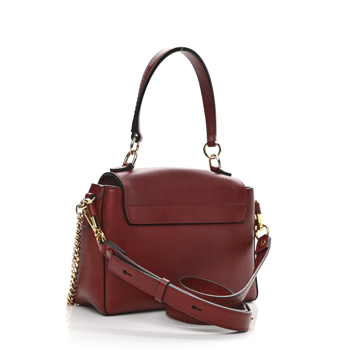 Calfskin Mini Faye Day Shoulder Bag Sienna Red