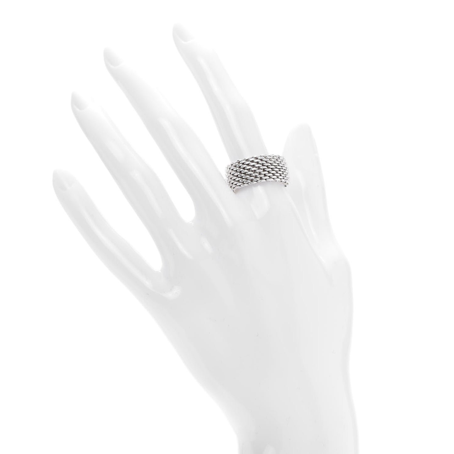 Sterling Silver Somerset Mesh Ring 58 8.5