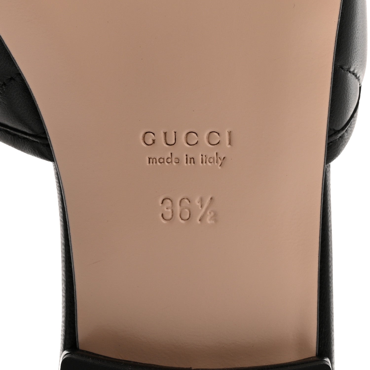 Gucci Nappa Matelasse GG Marmont Flat Slide Sandals 36.5 Black 7 of 9