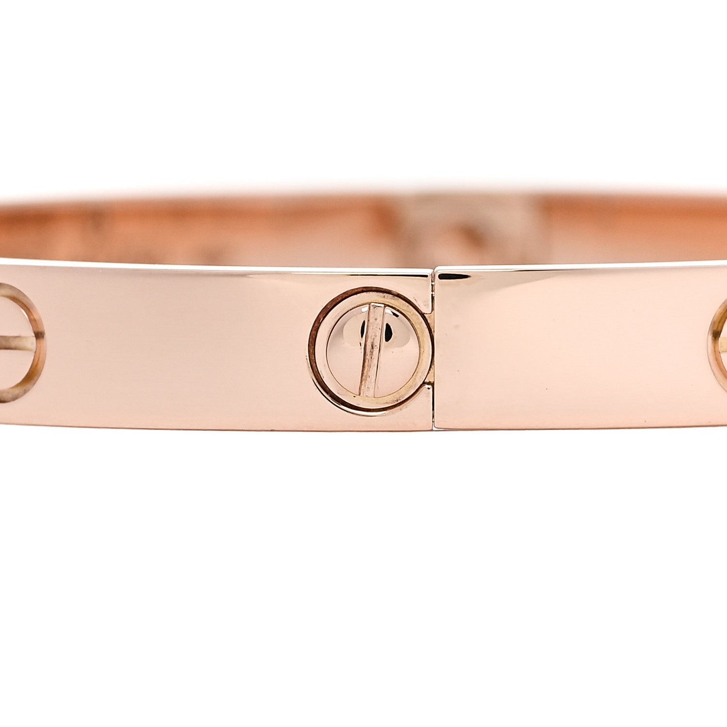 Cartier 18K Pink Gold 4 Diamond LOVE Bracelet 17 5 of 8