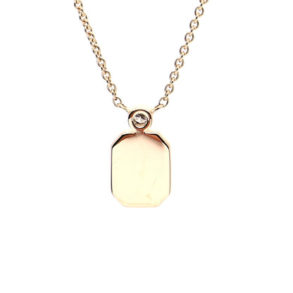 Harry Winston 18K Yellow Gold Diamond HW Logo Pendant Necklace 5 of 8