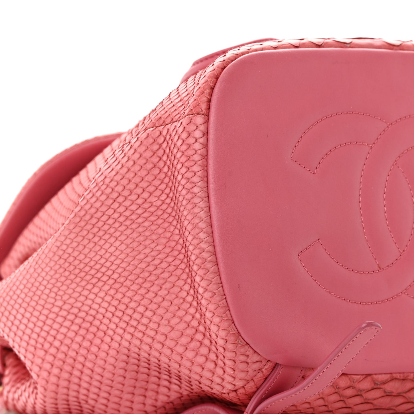 Snakeskin Backpack Light Pink