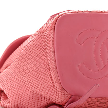 Chanel Snakeskin Backpack Light Pink 9 of 24