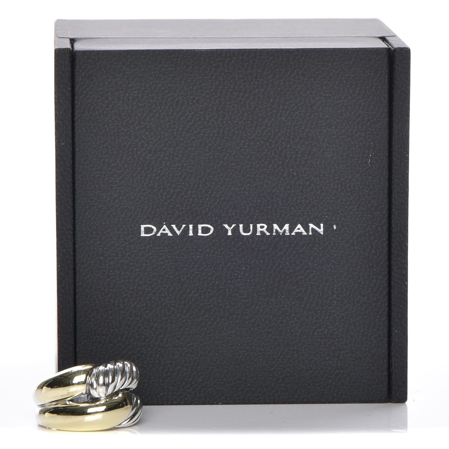 David Yurman Sterling Silver 14K Gold Large Infinity Ring 48 4.5 5 of 5