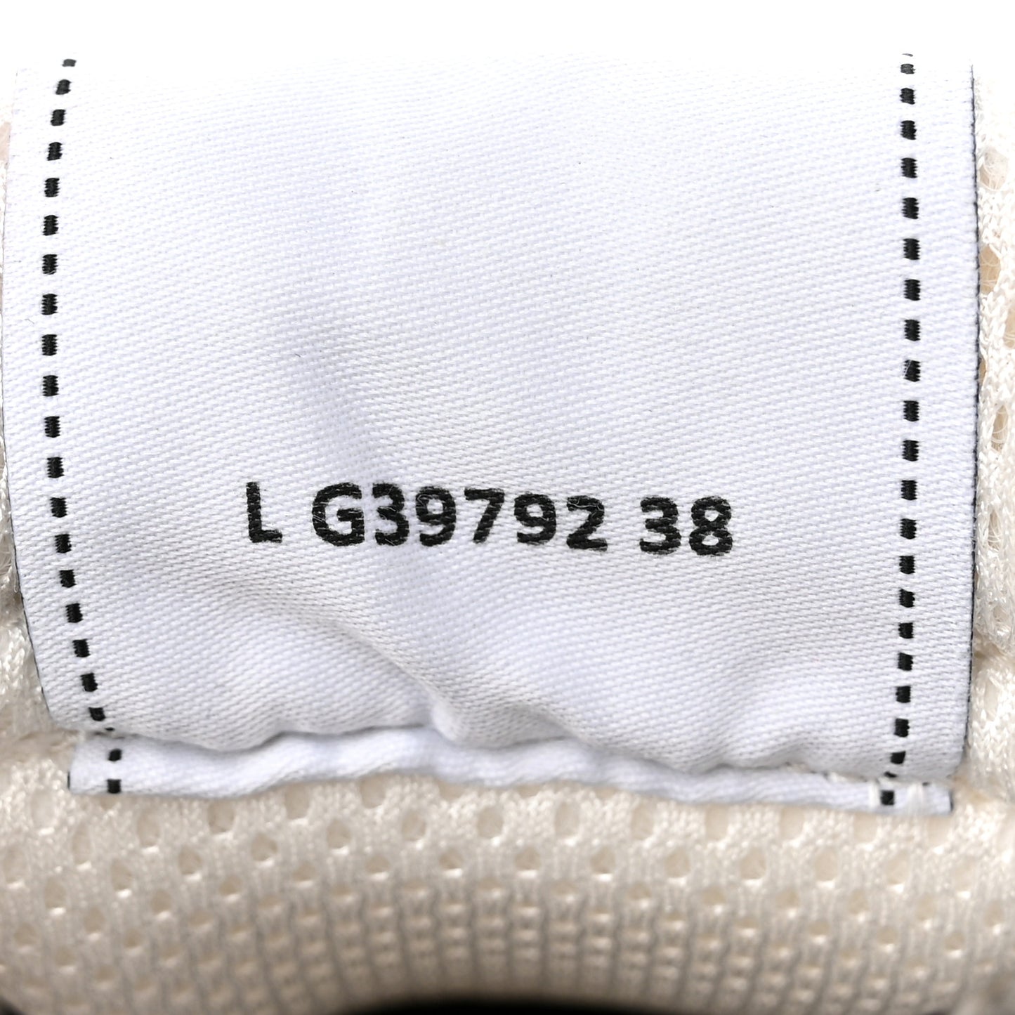 Fabric Laminated Calfskin Stretch CC Womens Sneakers 38 White Gold Silver