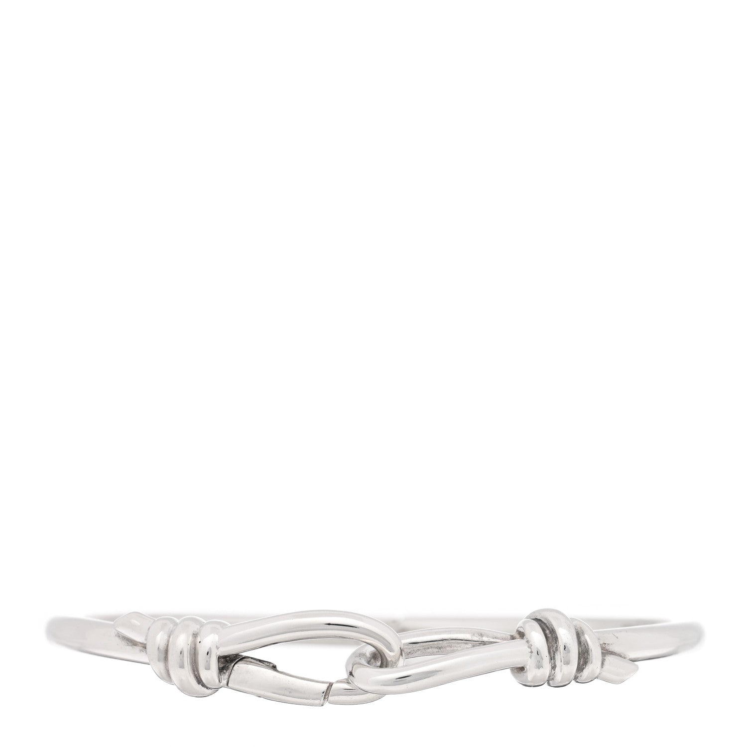 Tiffany Sterling Silver Paloma Picasso Knot Hinged Bangle Bracelet 1 of 4