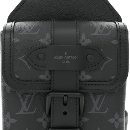 Louis Vuitton Monogram Eclipse Saumur Slingbag Black 7 of 11