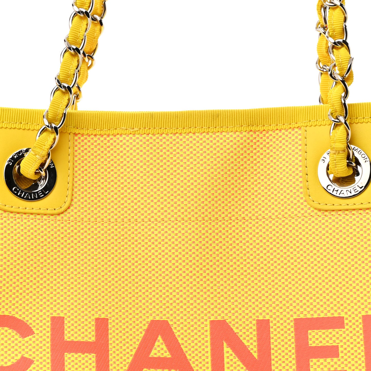 Mixed Fibers Small Deauville Tote Yellow Orange