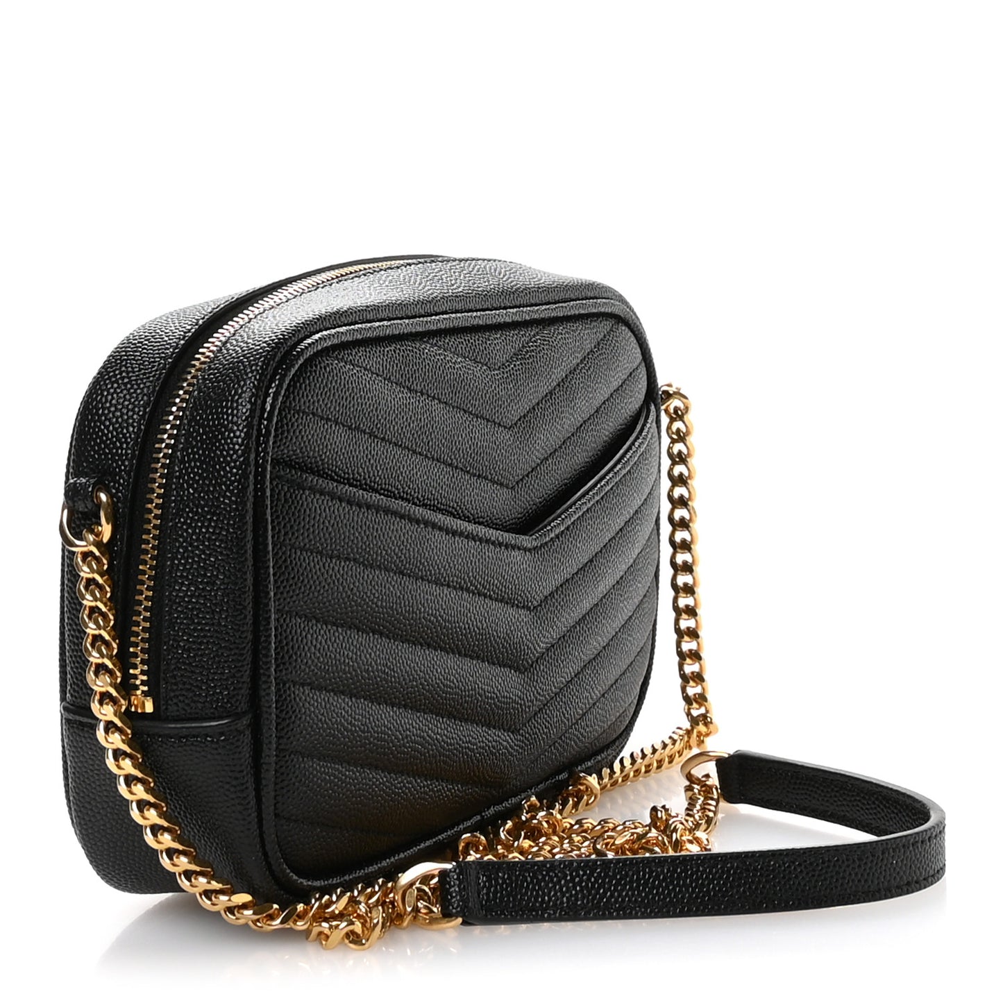 Grain De Poudre Matelasse Monogram Mini Lou Camera Bag Black