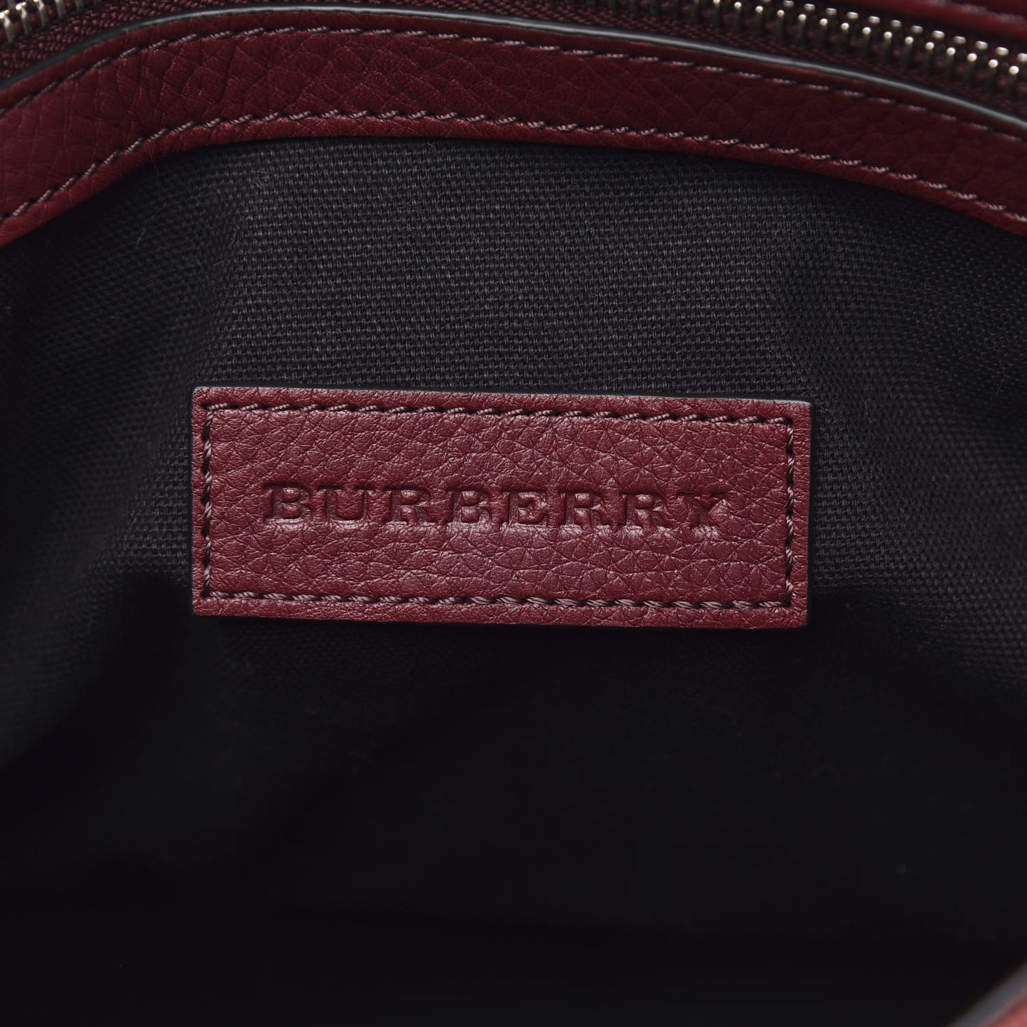 House Check Calfskin Shoulder Bag Mahogany Red