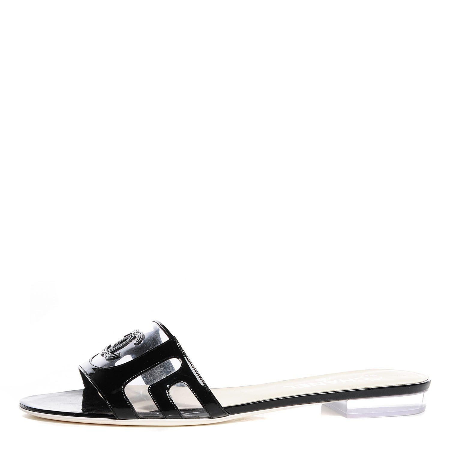 Chanel Patent CC Mules Black 39.5 1 of 6