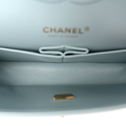 Chanel Caviar Quilted Medium Double Flap Light Blue 5 of 10