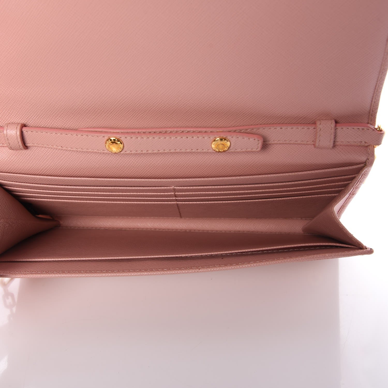 Prada Saffiano Metal Large Chain Wallet Orchidea 5 of 8