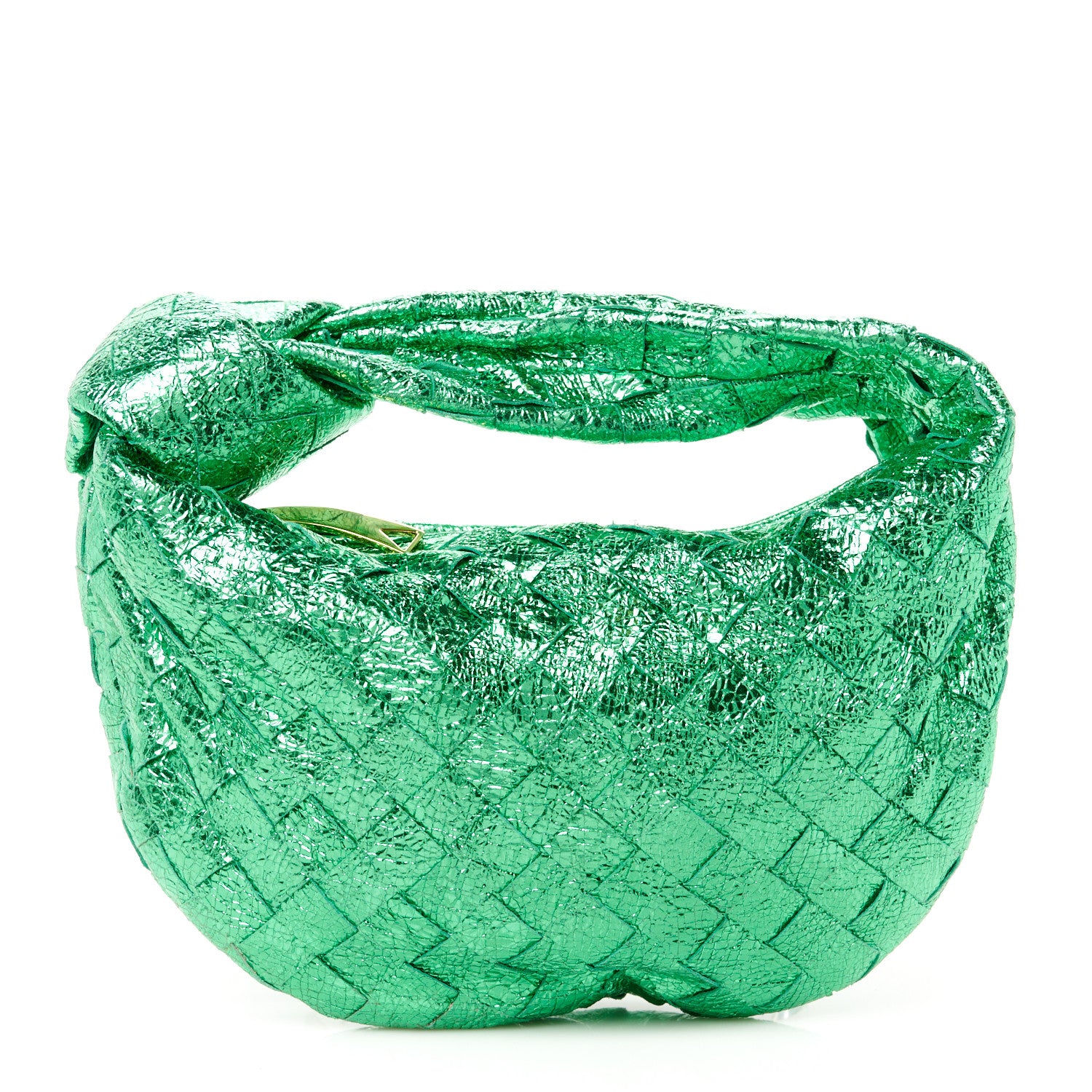 Bottega Veneta Metallic Nappa Intrecciato Mini Jodie Parakeet 1 of 11