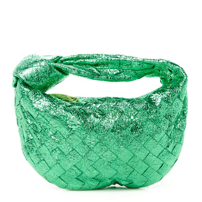Bottega Veneta Metallic Nappa Intrecciato Mini Jodie Parakeet 1 of 11