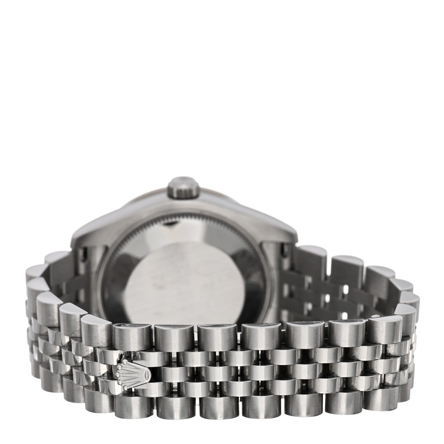 Rolex Stainless Steel 18K White Gold Diamond Bezel 31mm Oyster Perpetual Datejust Watch Silver Roman 178384 3 of 5
