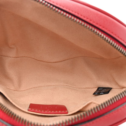 Gucci Calfskin Matelasse GG Marmont Belt Bag 85 34 Hibiscus Red 5 of 13